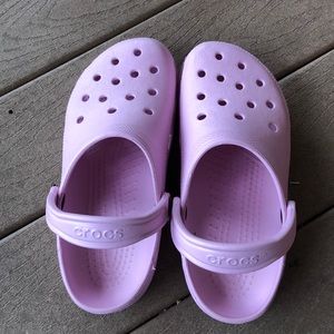 Pink crocs